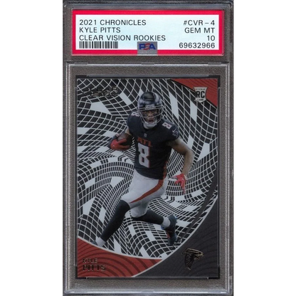 Graded 2021 Panini Chronicles Kyle Pitts #CVR4 Clear Vision Rookies Rookie RC Football Card PSA 10 Gem Mint | Hall of Fame Sports Memorabilia | vintageantiquesgifts.com