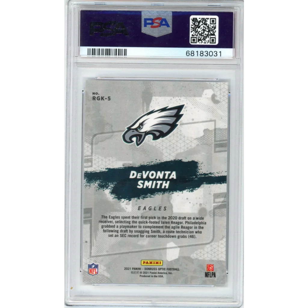 PSA Graded Devonta Smith Rookie Gridiron Kings Card football trading card