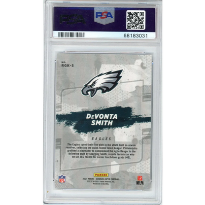 PSA Graded Devonta Smith Rookie Gridiron Kings Card football trading card