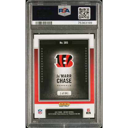 Graded Ja’Marr Chase Rookie Card PSA 10 Gem Mint football trading card