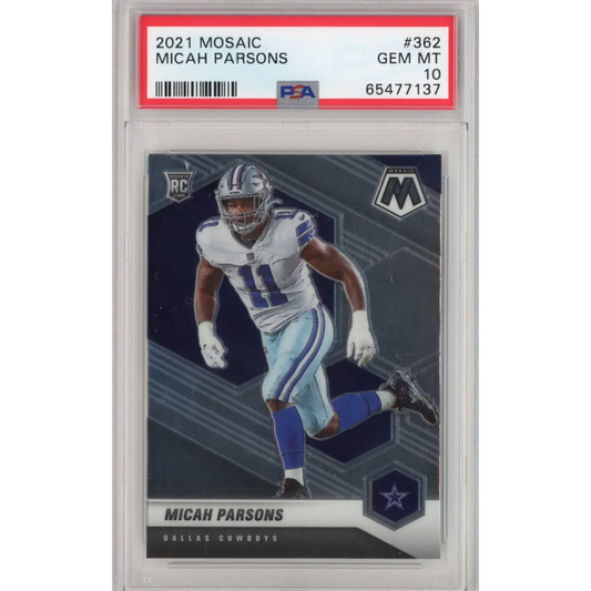 2021 Mosaic Micah Parsons PSA GEM MT 10 rookie football card for sale