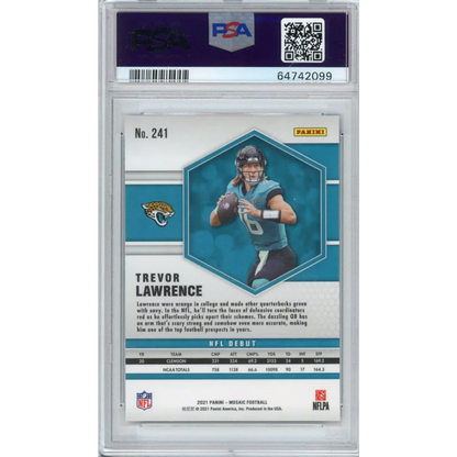 Trevor Lawrence 2021 Panini Mosaic Rookie Card in PSA 10 Gem Mint condition