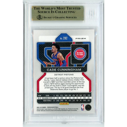 Graded 2021 Panini Prizm Cade Cunningham 282 Ruby Wave Rookie RC Basketball Card BGS 9.5 Gem Mint | BGS 9.5 Gem Mint Graded Rookie Card | vintageantiquesgifts.com