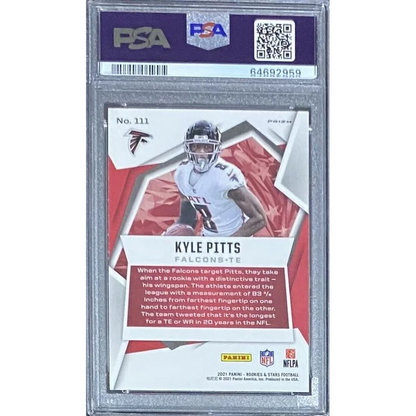 PSA 10 Graded 2021 Panini Kyle Pitts #111 Pulsar Prizm Rookie Falcons RC