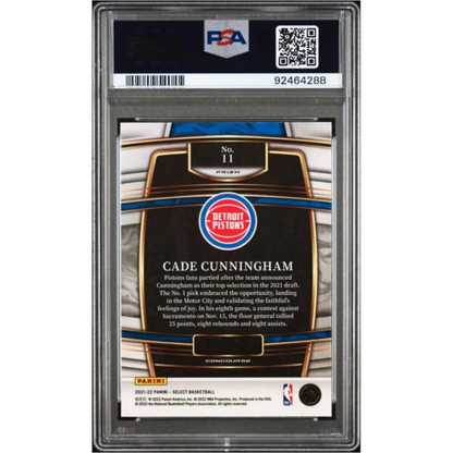 Graded 2021 Panini Select Cade Cunningham 11 Orange Flash Prizm Rookie RC Basketball Card PSA 10 Gem Mint | PSA 10 Gem Mint Graded Rookie Card | vintageantiquesgifts.com