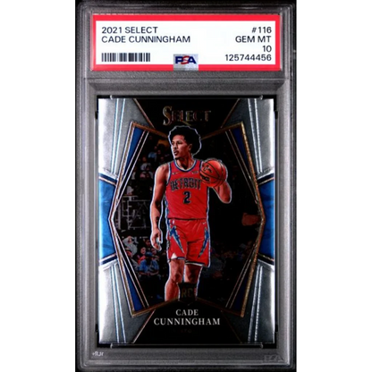 Graded PSA 10 2021 Panini Select Cade Cunningham #116 Rookie Card