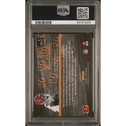 Professional graded JaMarr Chase Bengals rookie football card ready to score big