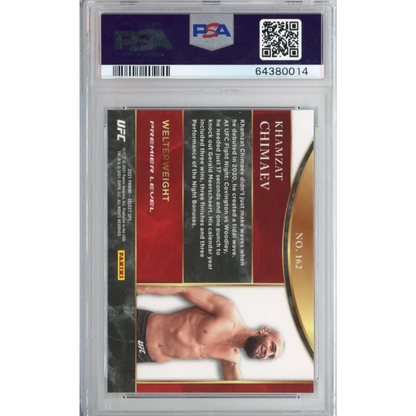 UFC Khamzat Chimaev rookie trading card in PSA Gem Mint 10 grade
