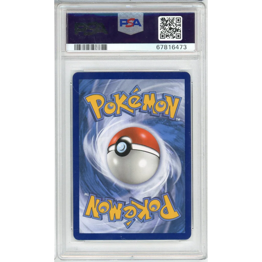 Graded PSA 10 Lycanroc Vmax Pokémon card in blue Poké Ball sleeve
