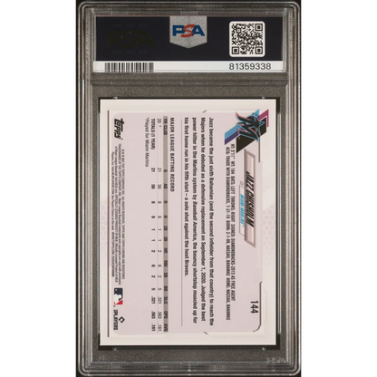 PSA graded Ben Baller Jazz Chisholm Chrome card in protective slab for collectors