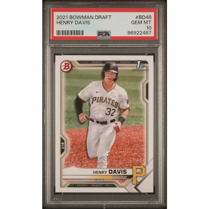 PSA 10 Graded 2021 Bowman Draft Henry Davis Rookie Card #BD48