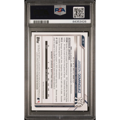 PSA 10 Graded 2021 Topps Bowman Draft Jasson Dominguez Rookie Card