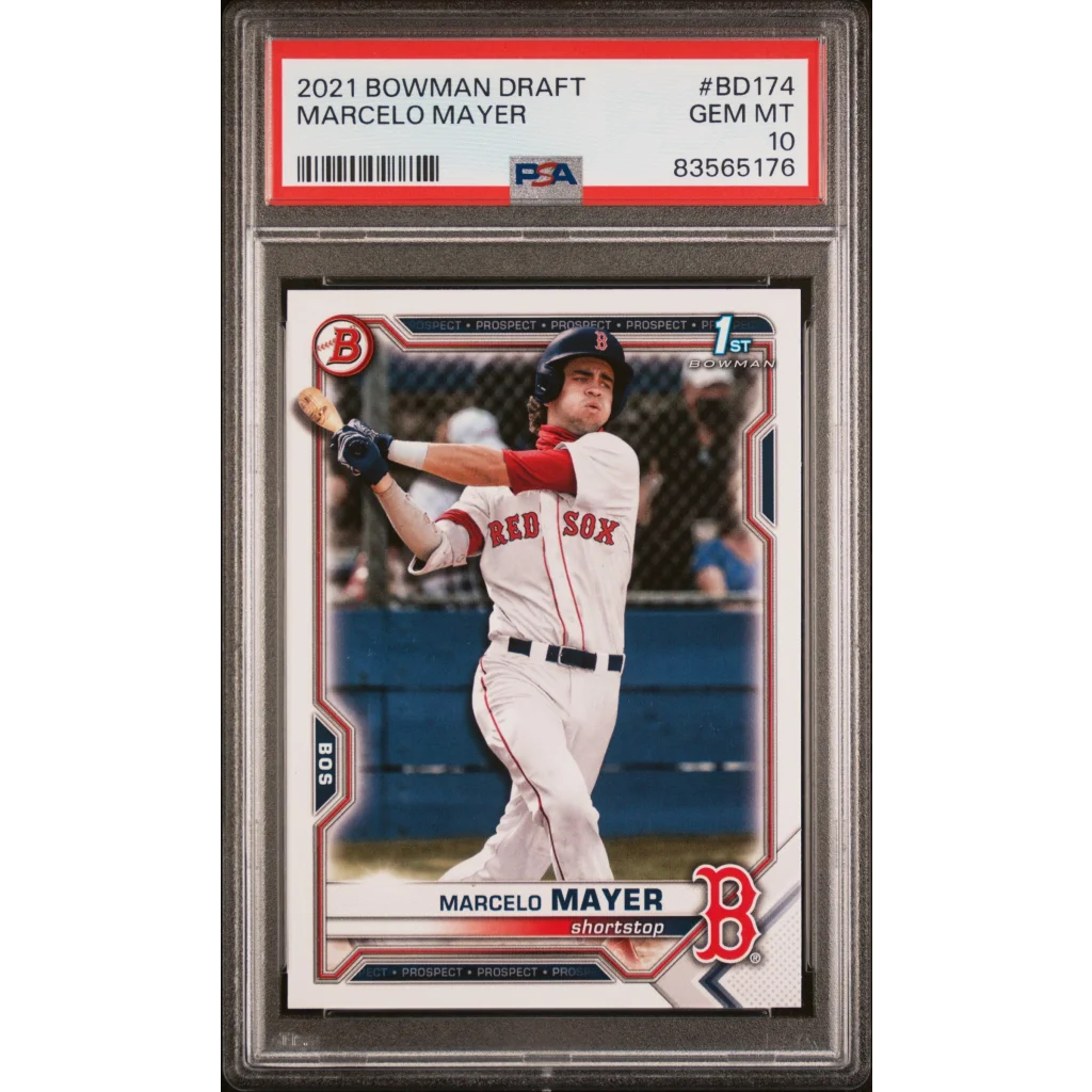 Graded 2021 Topps Bowman Draft Marcelo Mayer #BD174 PSA 10 Gem Mint Rookie Card