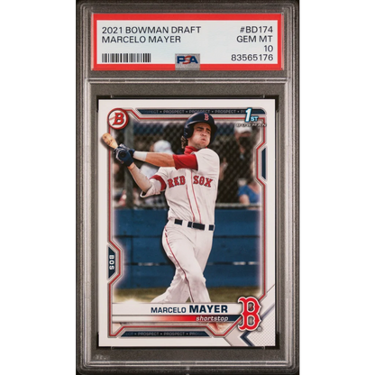 Graded 2021 Topps Bowman Draft Marcelo Mayer #BD174 PSA 10 Gem Mint Rookie Card