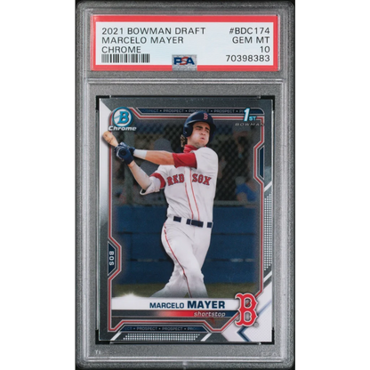 Graded 2021 Topps Bowman Draft Marcelo Mayer #BDC174 Chrome Rookie RC Baseball Card PSA 10 Gem Mint | Hall of Fame Sports Memorabilia | vintageantiquesgifts.com