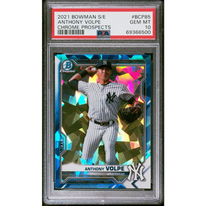 Graded PSA 10 2021 Bowman Chrome Anthony Volpe Yankees Rookie Card