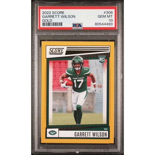 Graded 2022 Panini Donruss Garrett Wilson #306 Gold Rookie RC Football Card PSA 10 Gem Mint | Hall of Fame Sports Memorabilia | vintageantiquesgifts.com