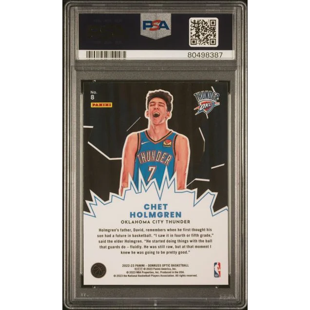 Graded PSA 10 2022 Panini Donruss Optic Chet Holmgren Rookie Card