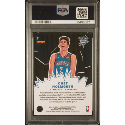 Graded PSA 10 2022 Panini Donruss Optic Chet Holmgren Rookie Card