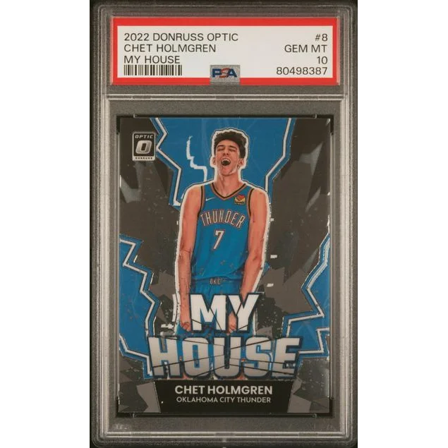 PSA 10 Gem Mint 2022 Donruss Optic Chet Holmgren #8 My House Rookie Card