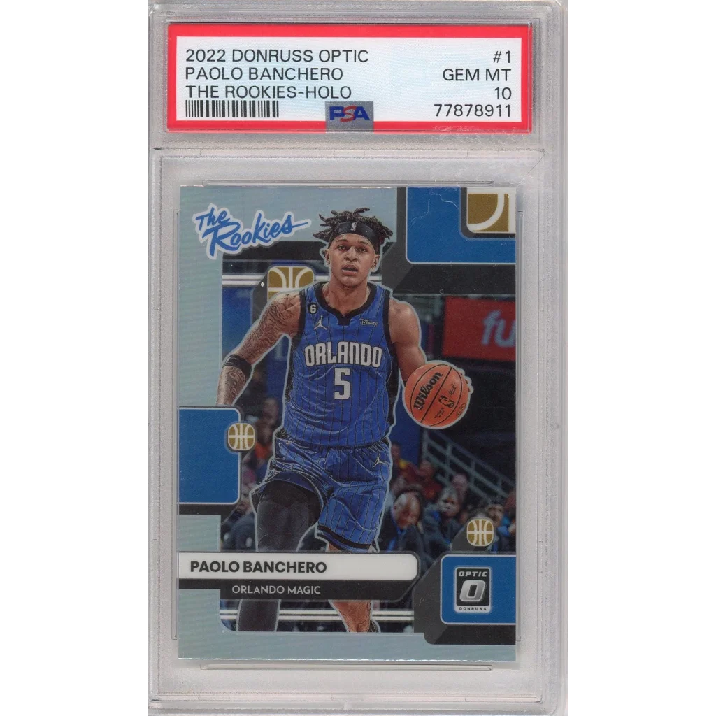 PSA graded Paolo Banchero Rookie Holo card from Professional Sports Authenticator