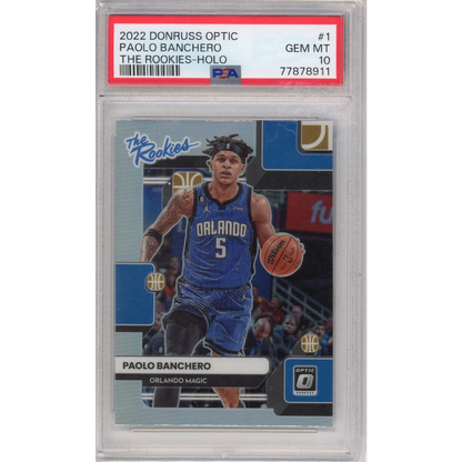 PSA graded Paolo Banchero Rookie Holo card from Professional Sports Authenticator
