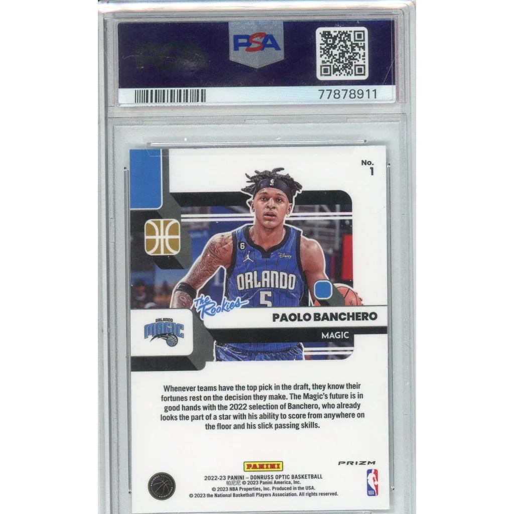 PSA graded Paolo Banchero rookie holo card from Professional Sports Authenticator by Professional Sports