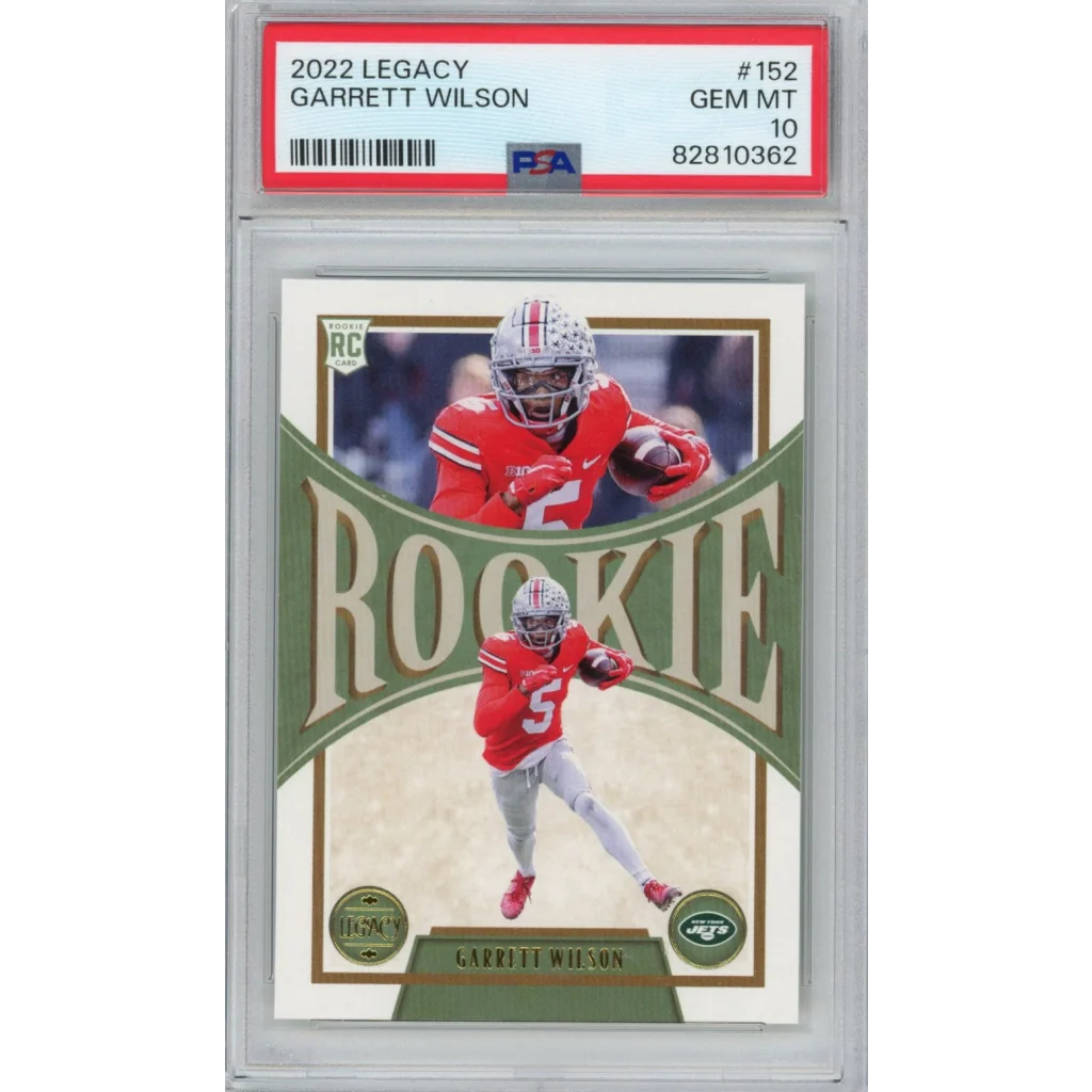 Graded 2022 Panini Legacy Garrett Wilson #152 Rookie RC Football Card PSA 10 Gem Mint | Hall of Fame Sports Memorabilia | vintageantiquesgifts.com