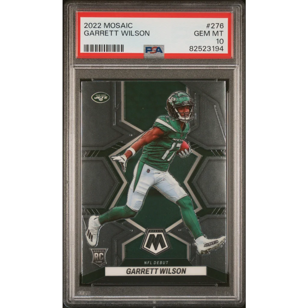 Graded PSA 10 2022 Panini Mosaic Garrett Wilson #276 Rookie RC Card