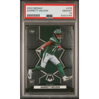 Graded PSA 10 2022 Panini Mosaic Garrett Wilson #276 Rookie RC Card