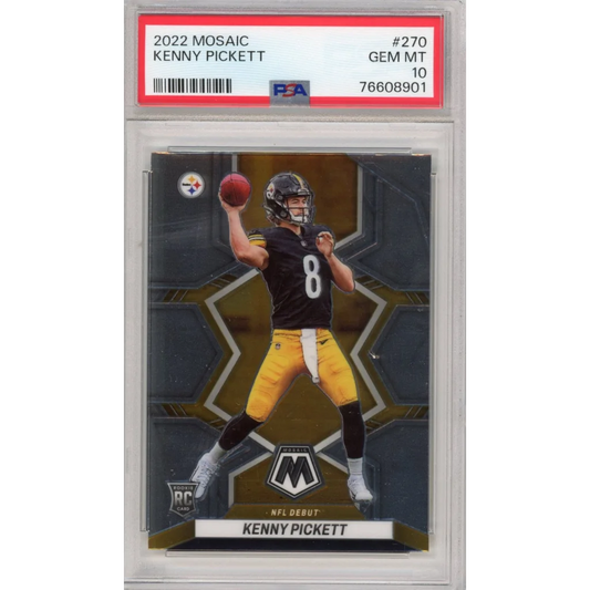 PSA graded Kenny Pickett 2022 Mosaic NFL Debut football card for collectors