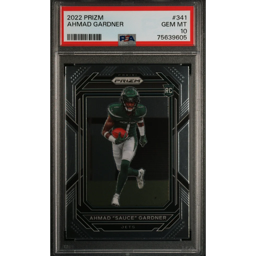 Graded PSA 10 2022 Panini Prizm Ahmad Sauce Gardner #341 Rookie Jets Card