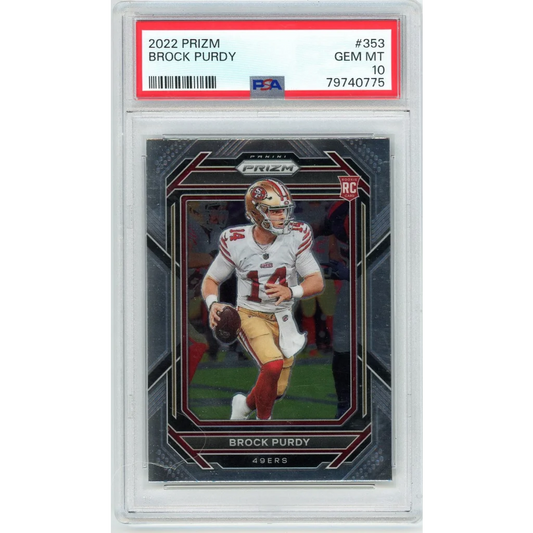 Graded 2022 Panini Prizm Brock Purdy #353 Rookie RC Football Card PSA 10 Gem Mint | Hall of Fame Sports Memorabilia | vintageantiquesgifts.com