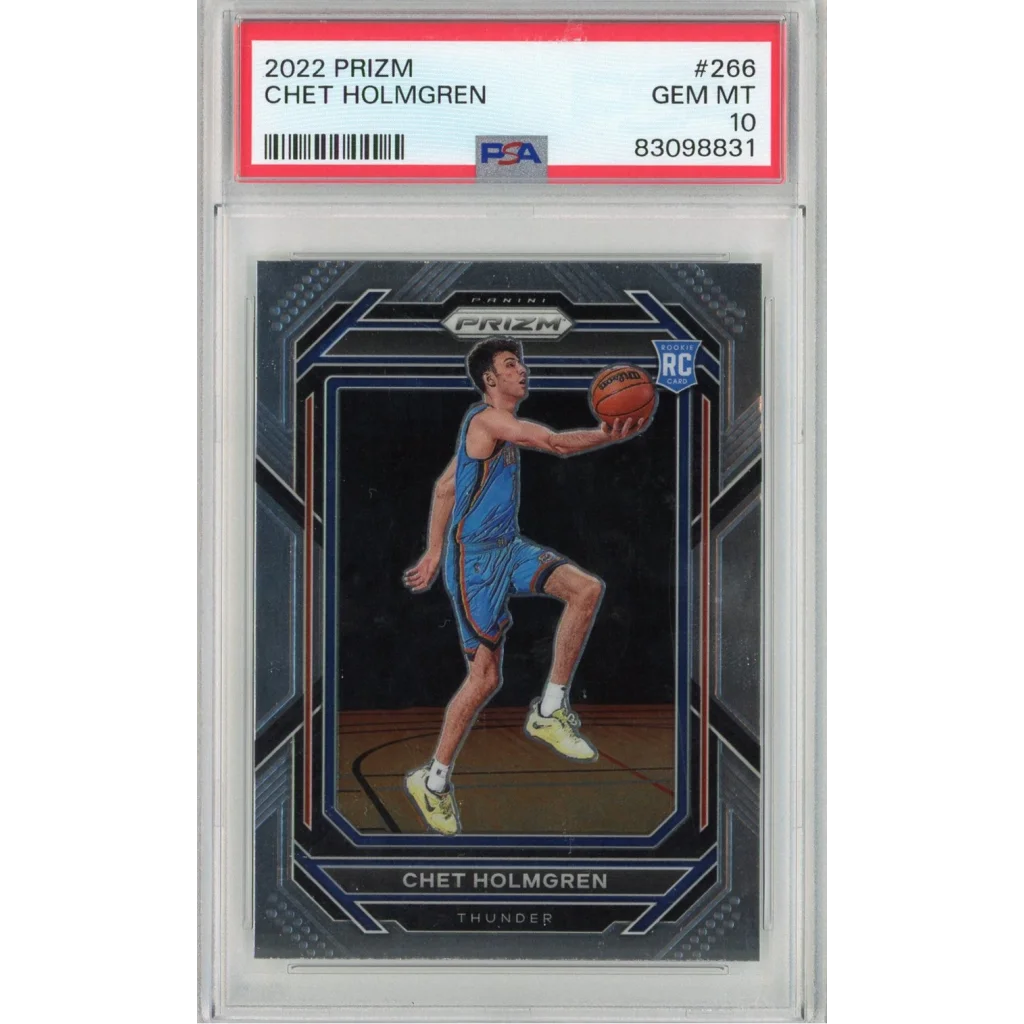Graded 2022 Panini Prizm Chet Holmgren #266 Rookie RC Basketball Card PSA 10 Gem Mint | Hall of Fame Sports Memorabilia | vintageantiquesgifts.com