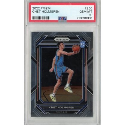 Graded 2022 Panini Prizm Chet Holmgren #266 Rookie RC Basketball Card PSA 10 Gem Mint | Hall of Fame Sports Memorabilia | vintageantiquesgifts.com