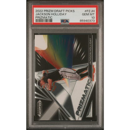 Graded 2022 Panini Prizm Draft Picks Jackson Holliday #PZJH Prizmatic Rookie RC Baseball Card PSA 10 Gem Mint | Hall of Fame Sports Memorabilia | vintageantiquesgifts.com