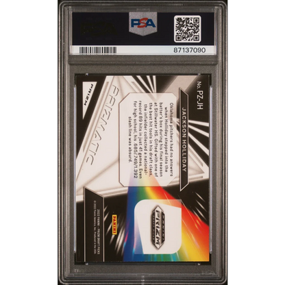 Graded 2022 Panini Prizm Draft Picks Jackson Holliday #PZJH Prizmatic Silver Prizm Rookie RC Baseball Card PSA 10 Gem Mint | PSA 10 Gem Mint Graded Rookie Card | vintageantiquesgifts.com