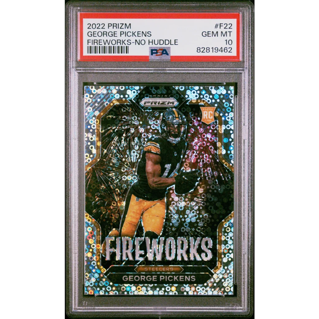 PSA 10 George Pickens Fireworks Prizm Card Gem Mint Perfect Grade football card