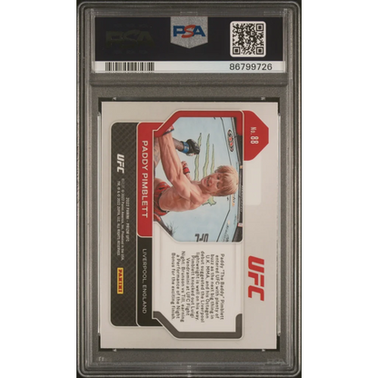 PSA 10 Graded 2022 Panini Prizm UFC Paddy Pimblett #88 Rookie Card Slabbed