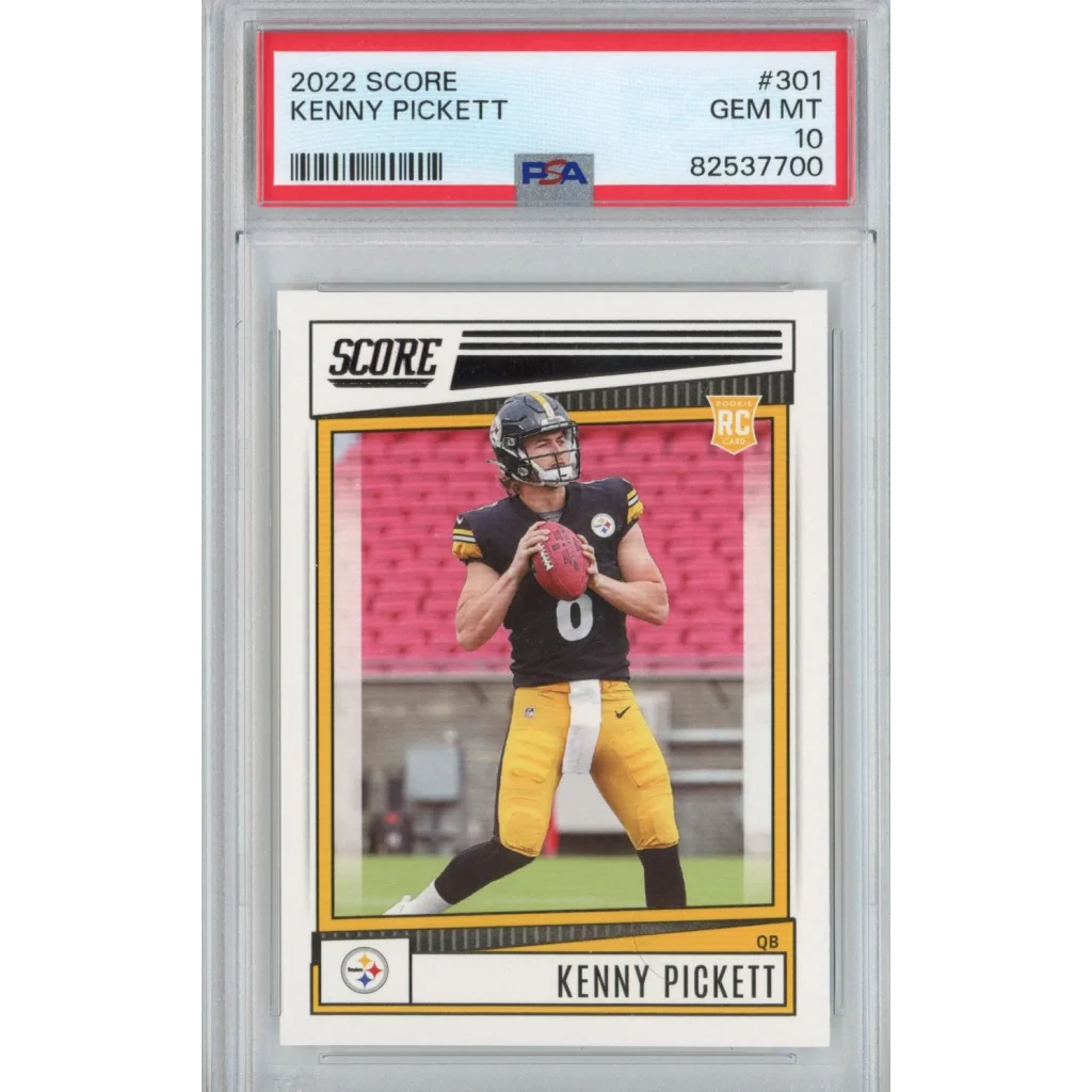 PSA graded Kenny Pickett 2022 Score rookie football card for collectors