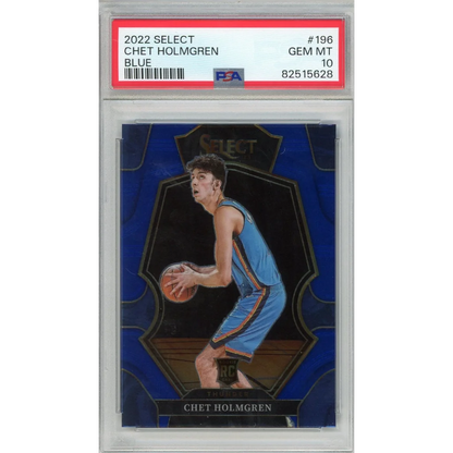 Graded 2022 Panini Select Chet Holmgren Blue Rookie Card PSA 10 Gem Mint