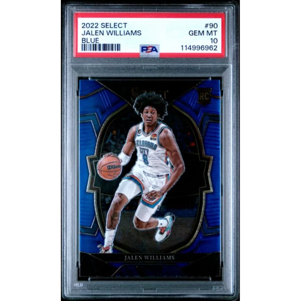 Graded 2022 Panini Select Jalen Williams 90 Blue Rookie RC Basketball Card PSA 10 Gem Mint | Hall of Fame Sports Memorabilia | vintageantiquesgifts.com