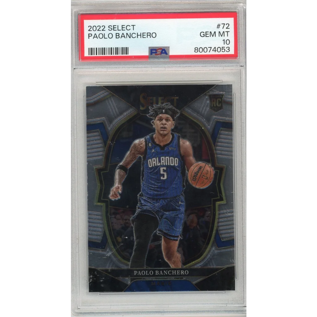 Graded 2022 Select Paolo Banchero Rookie Card PSA GEM MT 10 perfect grade