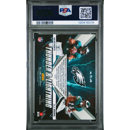PSA 10 Graded 2022 Panini Zenith Thunder & Lightning Jalen Hurts Eagles Card