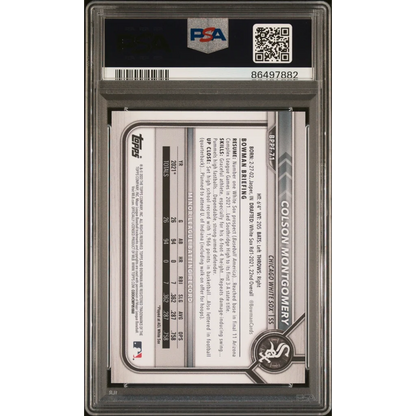 Graded 2022 Topps Bowman 1st Edition Colson Montgomery #BPPF71 Rookie RC Baseball Card PSA 10 Gem Mint | PSA 10 Gem Mint Graded Rookie Card | vintageantiquesgifts.com