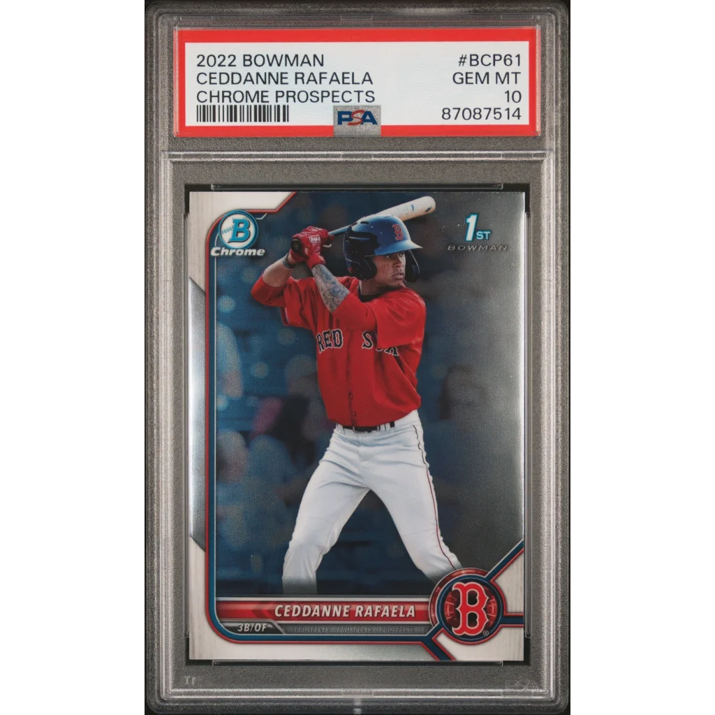 Graded 2022 Topps Bowman Ceddanne Rafaela #BCP61 Chrome Prospects Rookie RC Baseball Card PSA 10 Gem Mint | Hall of Fame Sports Memorabilia | vintageantiquesgifts.com