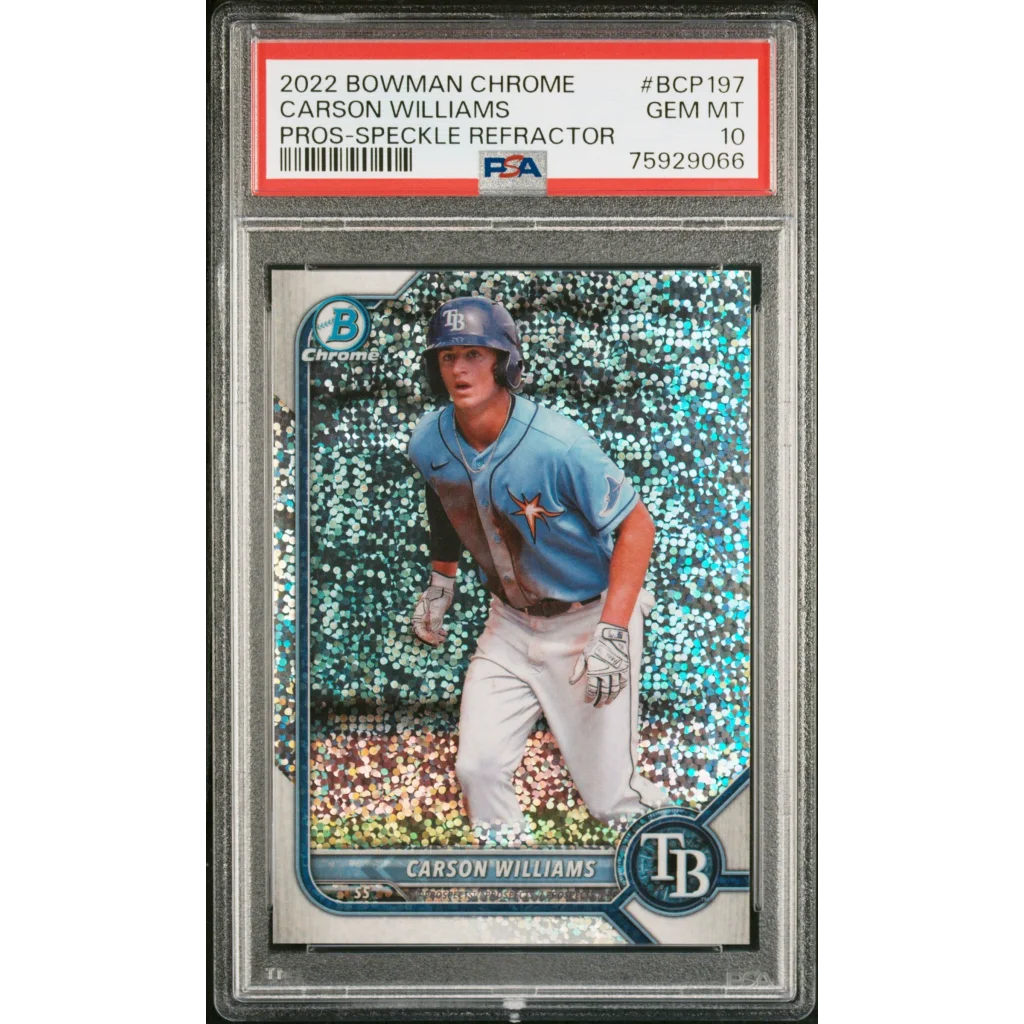 PSA 10 Graded 2022 Bowman Chrome Carson Williams Speckle Refractor /299 Rookie Card