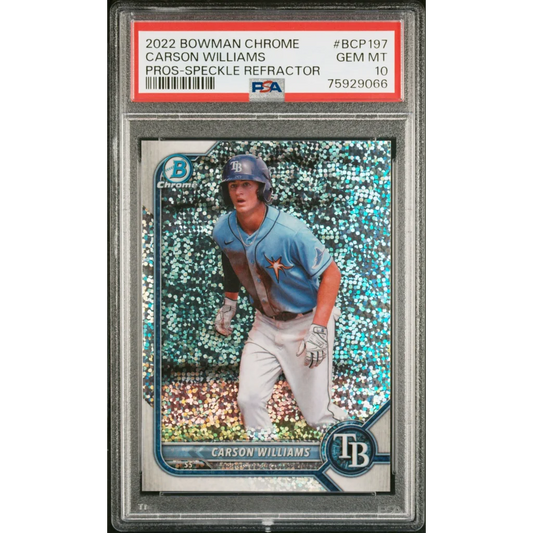 PSA 10 Graded 2022 Bowman Chrome Carson Williams Speckle Refractor /299 Rookie Card