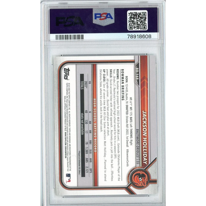 PSA 10 Graded 2022 Topps Bowman Draft Jackson Holliday Rookie Card