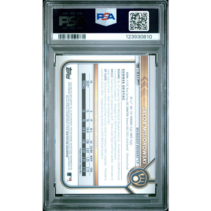 PSA 10 Graded 2022 Topps Bowman Draft Jacob Misiorowski Rookie Card